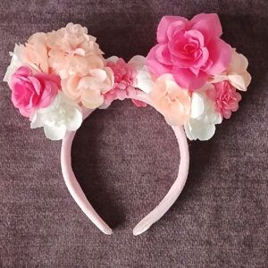 Disney Pink Floral Ear Headband